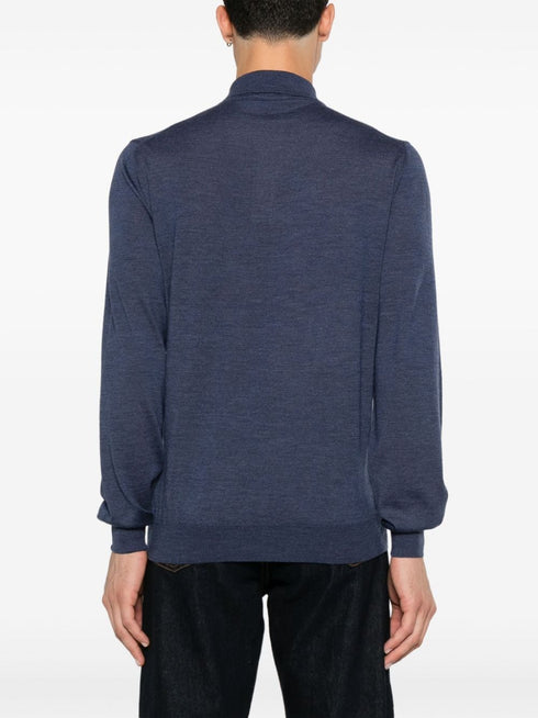 fine-knit polo shirt